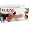 harnais réglable télécommande pénis réaliste avec testicules 17,8 cm