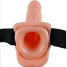 harnais réglable télécommande pénis réaliste avec testicules 23 cm
