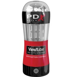 masturbateur stroker contrôle du tube de vue ondes stimulantes transparentes