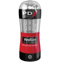 masturbateur stroker contrôle du tube de vue ondes stimulantes transparentes