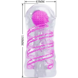 masturbateur masculin fantasy avec spirale interne et balles transparentes