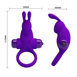 anneau vibrateur i rabbit pour pénis violet