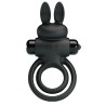 anneau de lapin vibrator iii pour pénis noir