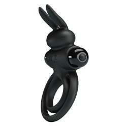 anneau de lapin vibrator iii pour pénis noir