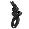 anneau de lapin vibrator iii pour pénis noir