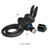 anneau de lapin vibrator iii pour pénis noir