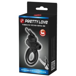 anneau de lapin vibrator iii pour pénis noir