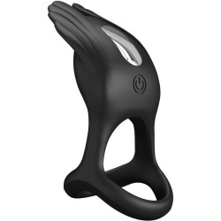 silas anneau pénis vibrant 7 vibrations silicone noir