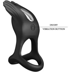 silas anneau pénis vibrant 7 vibrations silicone noir