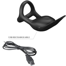 silas anneau pénis vibrant 7 vibrations silicone noir