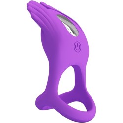 silas anneau pénis vibrant 7 vibrations silicone violet