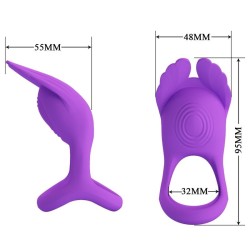 silas anneau pénis vibrant 7 vibrations silicone violet