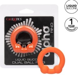 alpha bague double bille orange