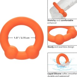 alpha bague double bille orange