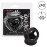 alpha bague dual cage noir