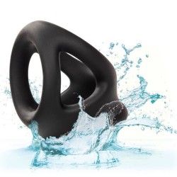 alpha bague dual cage noir