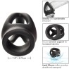 alpha bague dual cage noir