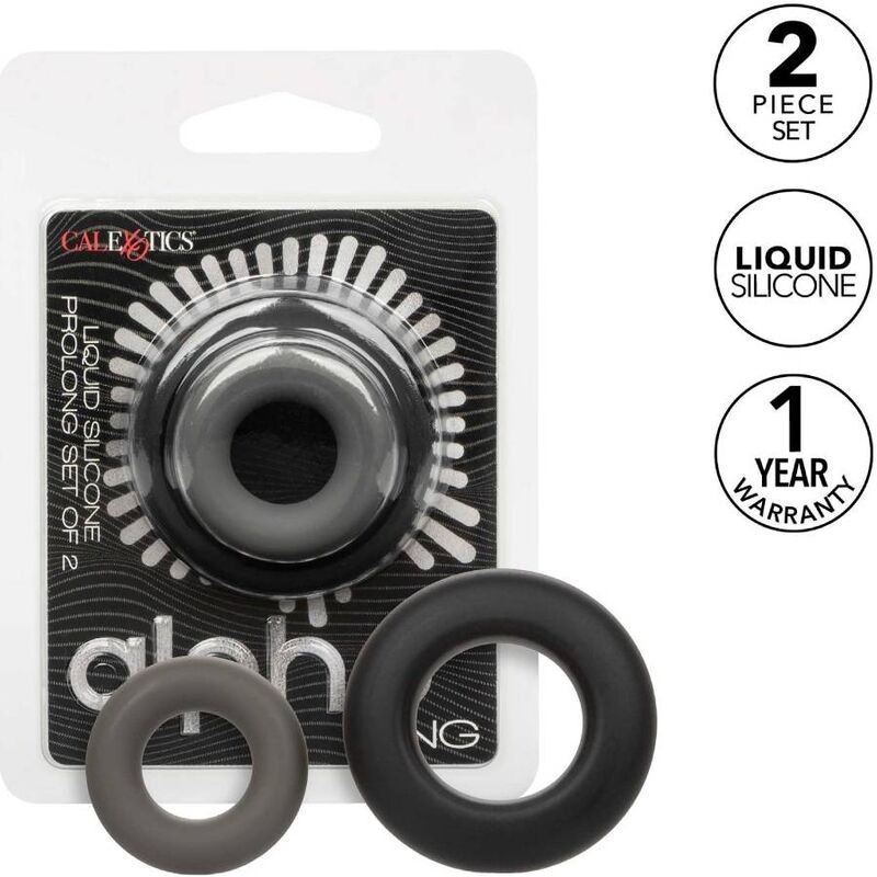 alpha prolong lot de 2 bague gris alpha prolong lot de 2 bague gris