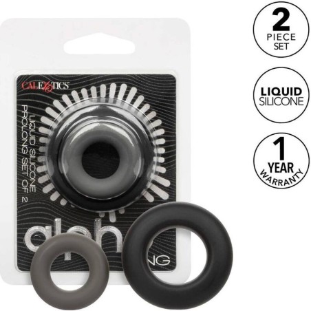 alpha prolong lot de 2 bague gris
