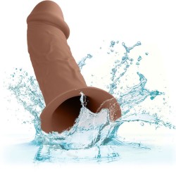 extension performance maxx réaliste avec harnais peau marron
