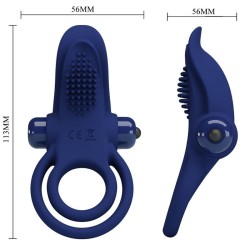 bronson bague double avec vibration bleu