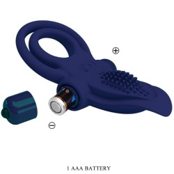 bronson bague double avec vibration bleu