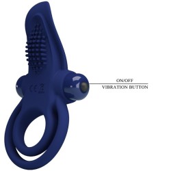 bronson bague double avec vibration bleu