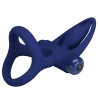 mat double anneau avec vibration & stimulateur bleu