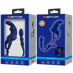ayad anneau vibrateur lapin avec plug bleu