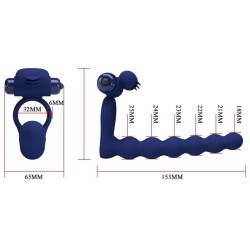 ajmal anneau vibrant avec plug bleu