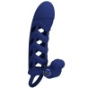 altaf anneau vibrateur avec gaine en silicone bleu