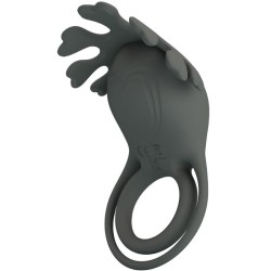 ruben double anneau vibrant avec stimulateur gris