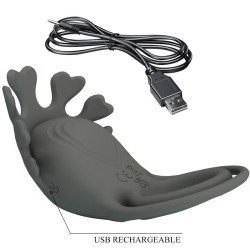 ruben double anneau vibrant avec stimulateur gris