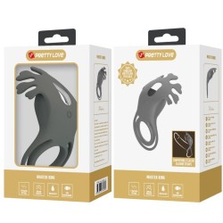 ruben double anneau vibrant avec stimulateur gris