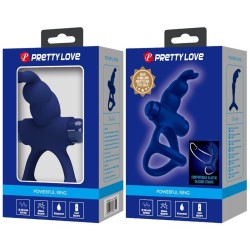luchito double anneau vibrant lapin bleu