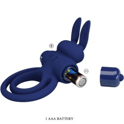 darey double anneau vibrant lapin bleu