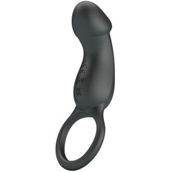 trae anneau vibrant avec stimulateur noir