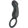 trae anneau vibrant avec stimulateur noir