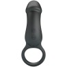 trae anneau vibrant avec stimulateur noir