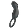 trae anneau vibrant avec stimulateur noir