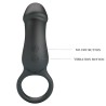 trae anneau vibrant avec stimulateur noir
