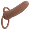 maxx thick double pénétrateur 10 vibrations marron