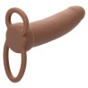 maxx thick double pénétrateur 10 vibrations marron