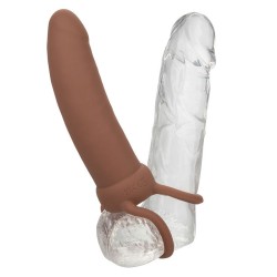 maxx thick double pénétrateur 10 vibrations marron