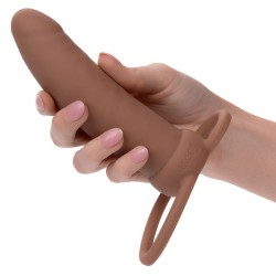 maxx thick double pénétrateur 10 vibrations marron