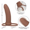 maxx thick double pénétrateur 10 vibrations marron