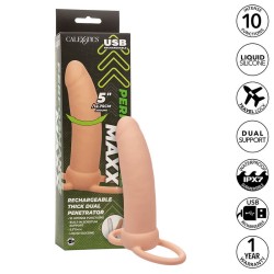 maxx thick double pénétrateur 10 vibrations chair